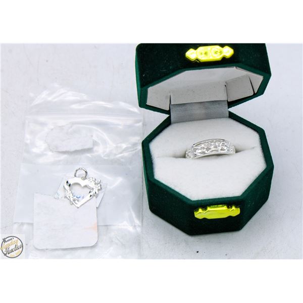 .925 SILVER RING AND PENDANT
