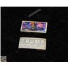 Image 1 : 2  1/10TH OZ TRUMP SILVER BARS