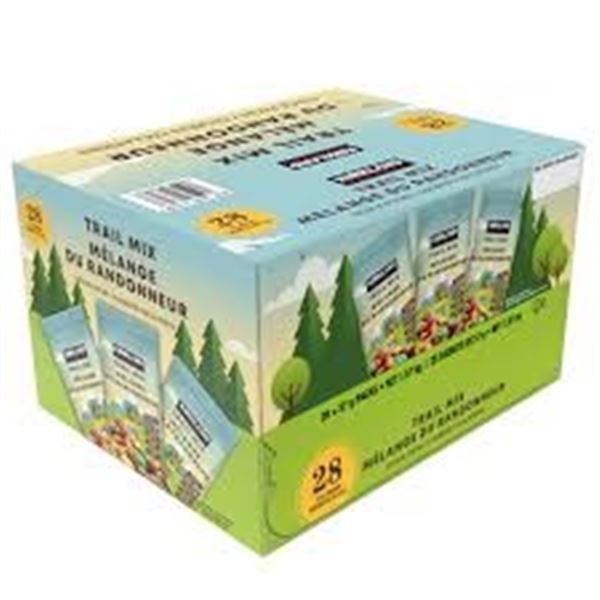 NEW W BOX 28 X 57G KIRKLAND TRAIL MIX