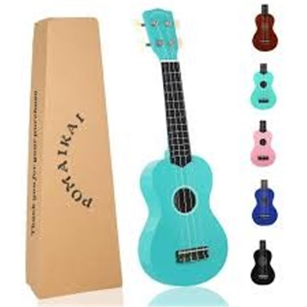 NEW POMAIKAI SOPRANO WOOD UKELELE RAINBOW 21"