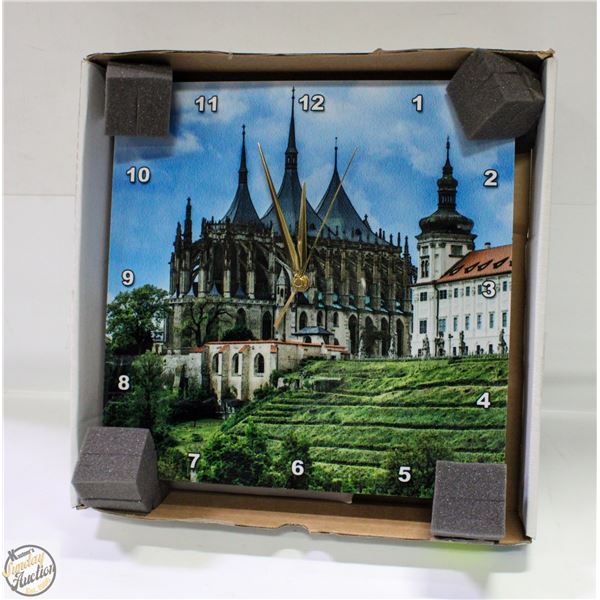 NEW 13 X 13" WALL CLOCK