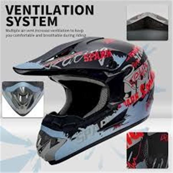BRAND NEW MOTOCROESS HELMET ADULT & YOUTH 4PC SET