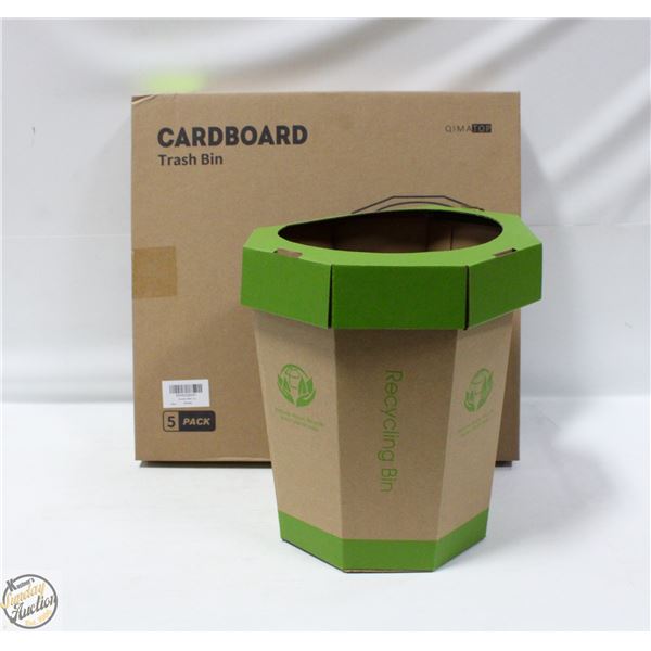 BRAND NEW 5PK CARDBOARD TRASH BINS