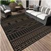 BRAND NEW OUTDOOR RUG GEOMETRIC BLACK BROWN 8X10FT