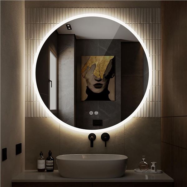 BRAND NEW STARBIVO LED BATHROOM MIRROR 24" ROUND