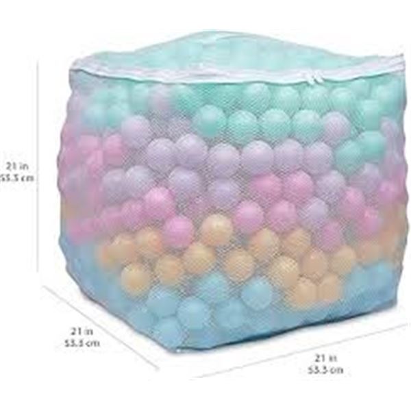 NEW W BOX 1K BASICS PLASTIC BALL PIT W STORAGE BAG