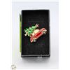Image 1 : XMAS TREE ON CAR BROOCH, 1.38”X 1.06”