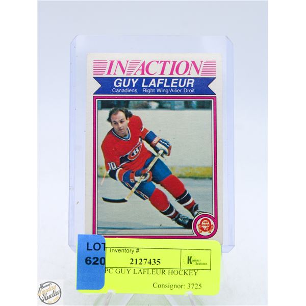 1982 OPC GUY LAFLEUR HOCKEY CARD