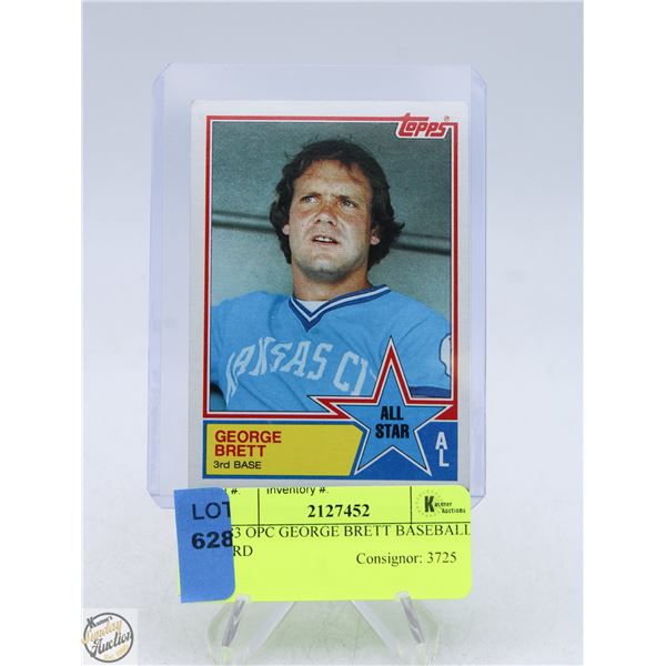 1983 OPC GEORGE BRETT BASEBALL CARD