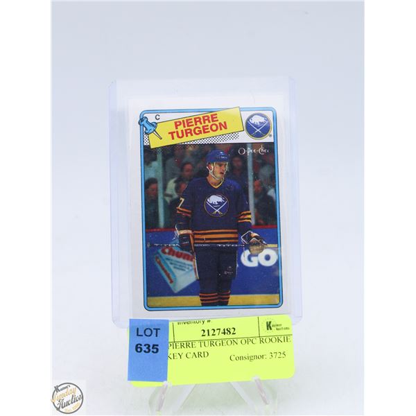 1988 PIERRE TURGEON OPC ROOKIE HOCKEY CARD