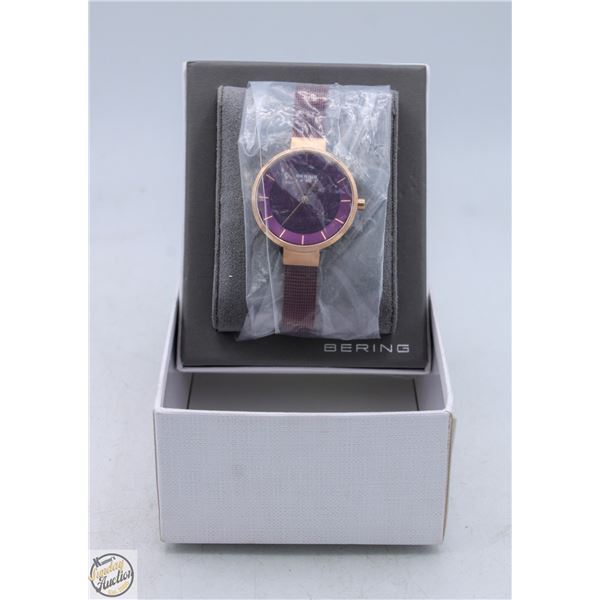 NEW LADIES BERING SOLAR WATCH, 31MM CASE