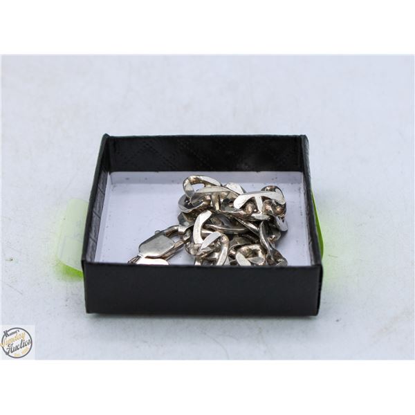 MEN'S SILVER 925 ITALY BRACELET, 8.5 IN LONG, 7MM