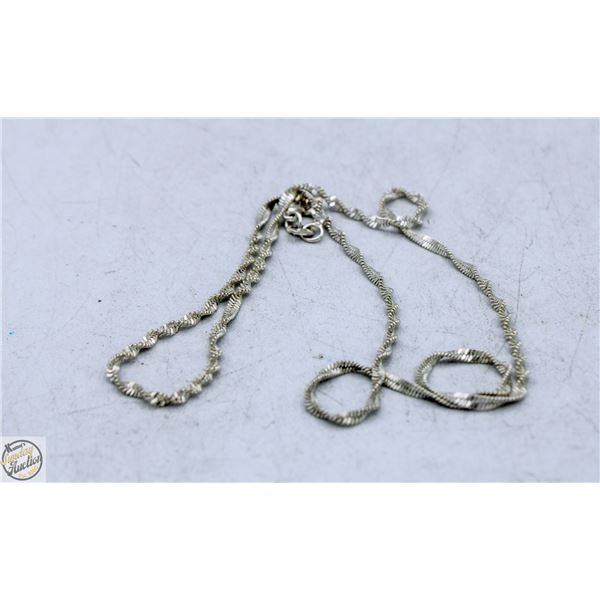 SILVER 925 NECKLACE, 16.5 INCH LONG