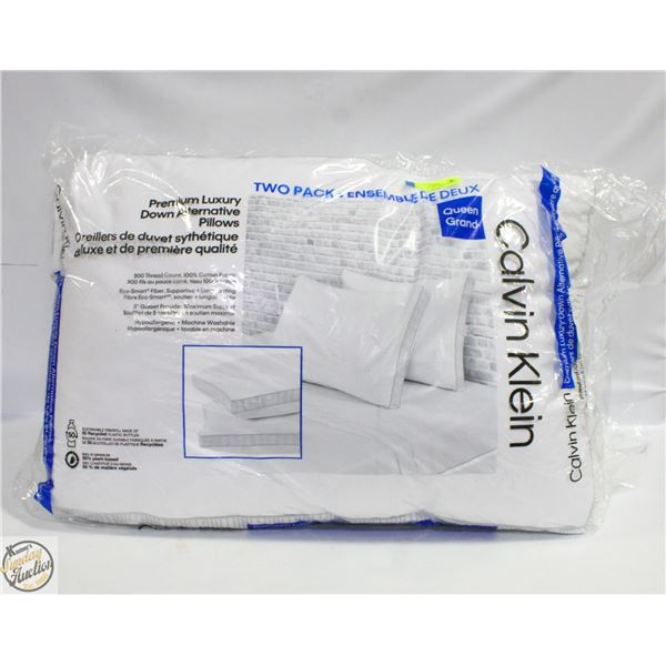 CALVIN KLEIN 2PK QUEEN DOWN ALTERNATIVE PILLOWS