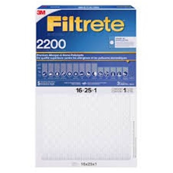 NEW 3PK FILTRETE 2200 AIR FILTER 20 X 25 X 1"