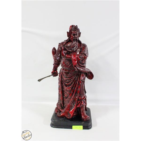 24” TALL ORIENTAL WARRIOR FIGURE 22.5" TALL