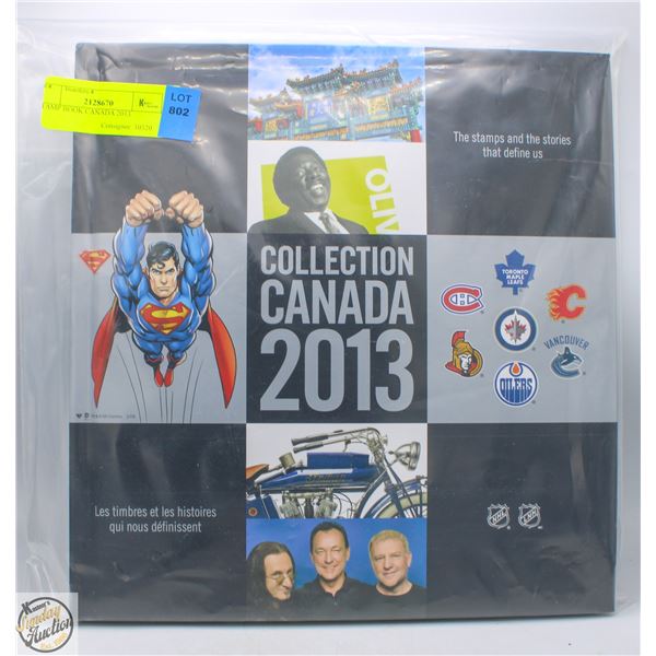 STAMP BOOK CANADA 2013