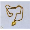 Image 1 : MENS GOLD PLATED BOXCHAIN WITH SCORPION PENDANT