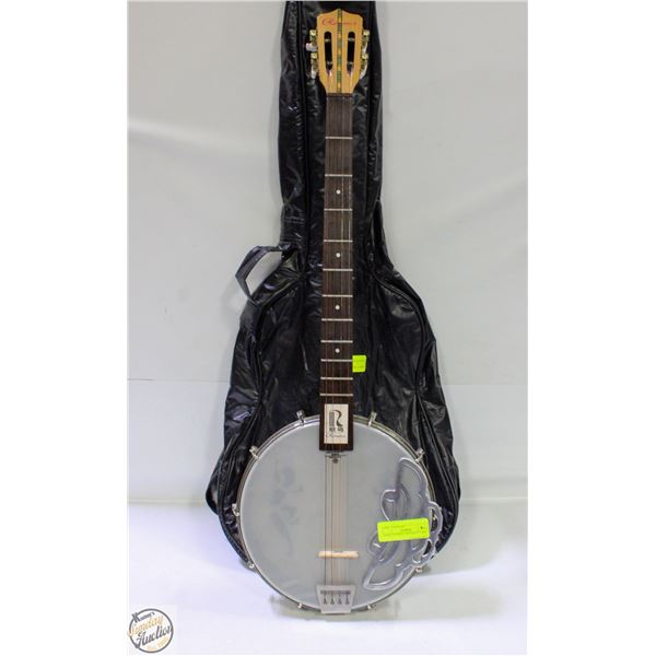 BANJO 4 STRING WITH SOFT CASE