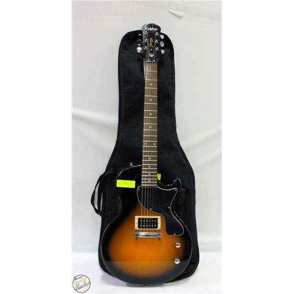 EPIPHONE JR. SUNBURST ELECTRIC WITH SOFT CASE