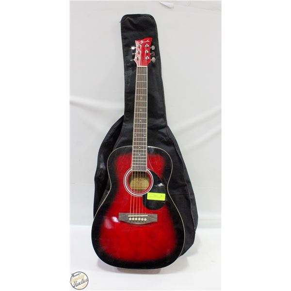 JAY JR 3/4 RED ACOUSTIC WITH SOFT CASE