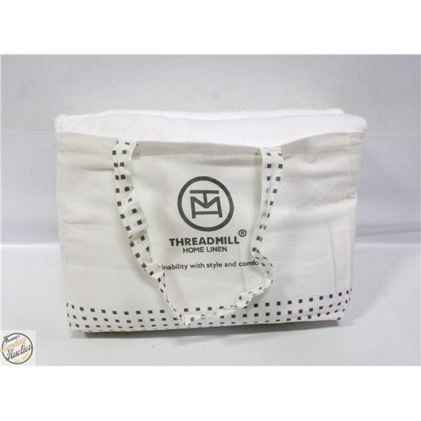 THREADMILL 100% COTTON QUEEN SIZE BLACK - WHITE
