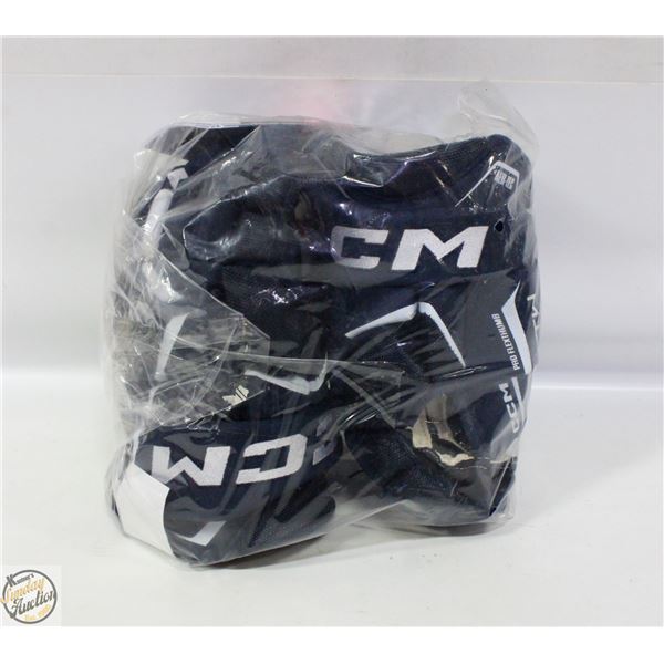 PAIR OF CCM WOMENS HOCKEY GLOVES NAVY WHITE 12"