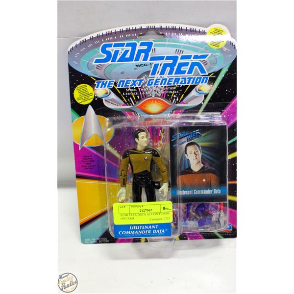 STAR TREK DATA ACTION FIGURE ON CARD
