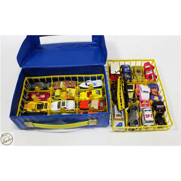VINTAGE CASE OF TOY CARS MATCHBOX ETC
