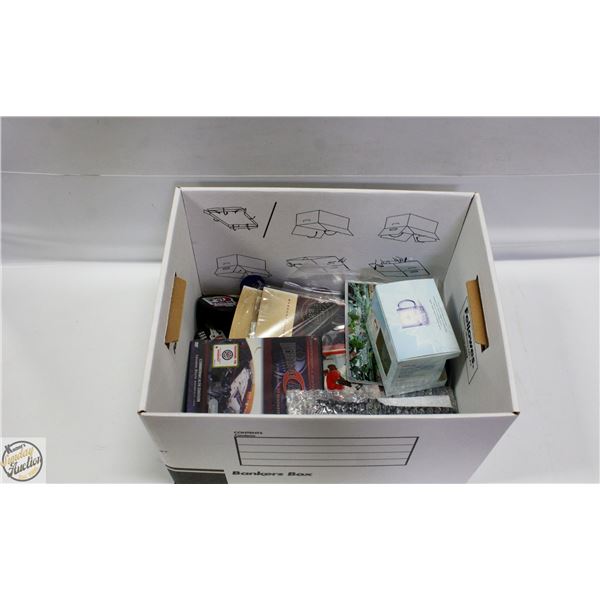 BOX OF HERITAGE CLASSIC HOCKEY COLLECTIBLES ETC