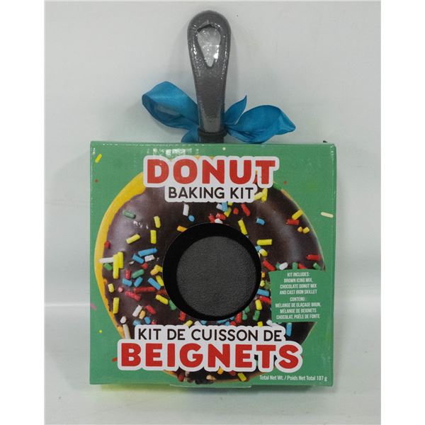 NEW CAST IRON PAN & DONUT BAKING KIT
