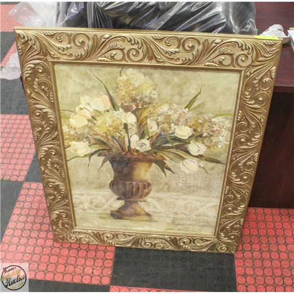 LARGE ORNAMENTAL WOODCUT GOLD FRAME
