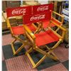 Image 1 : COCA-COLA DIRECTOR'S CHAIRS, WOODEN 34"H,