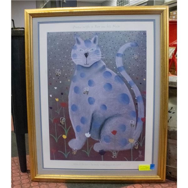 “OWEN WITH A BEE ON HIS NOSE” FRAMED MATTED