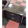 Image 1 : SHOWHOME STONE TOP SIDE TABLE 26.5”X18”X26”