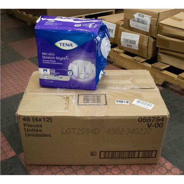 CASE OF 48 TENA ADULT L/XL STRETCH BRIEFS ADULT