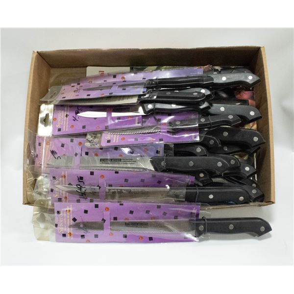 LARGE LOT OF NEW STAINLESS STEEL KNIVES