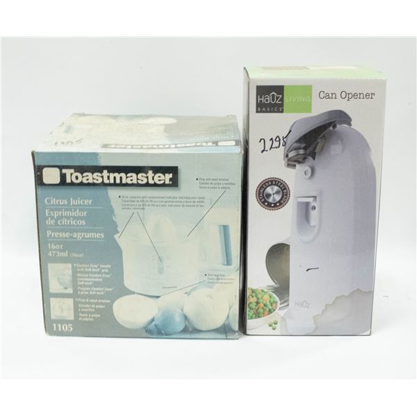 NEW OLD STOCK CAN OPENER AND CITRUS JUICER