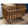 Image 1 : ANTIQUE HANDCARVED SOLID WOOD ROCKER CRADLE