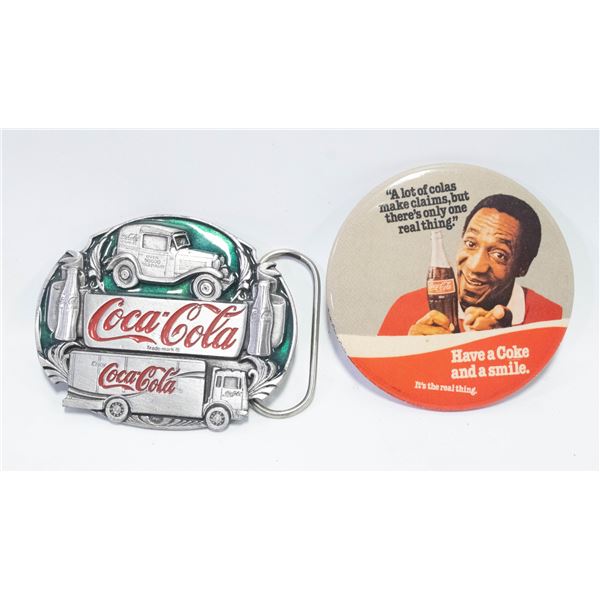 BELT BUCKLE (1991); COSBY PIN; RODAN