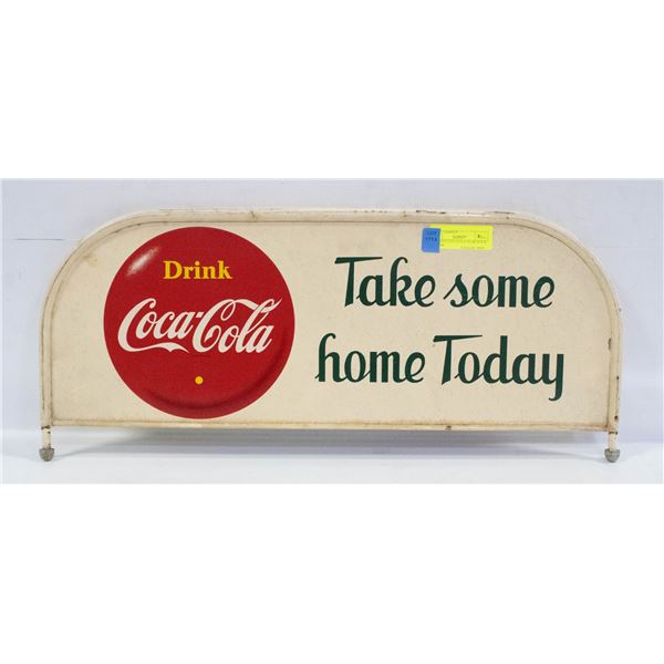 VINTAGE COCA-COLA STORE RACK TOPPER