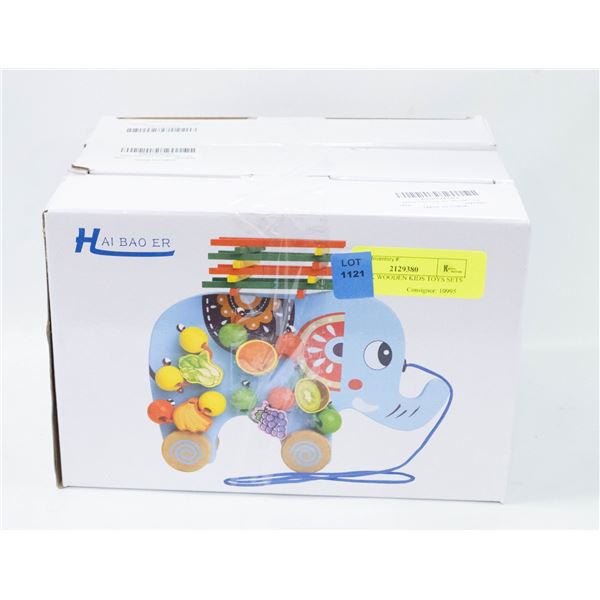NEW 3PK WOODEN KIDS TOYS SETS