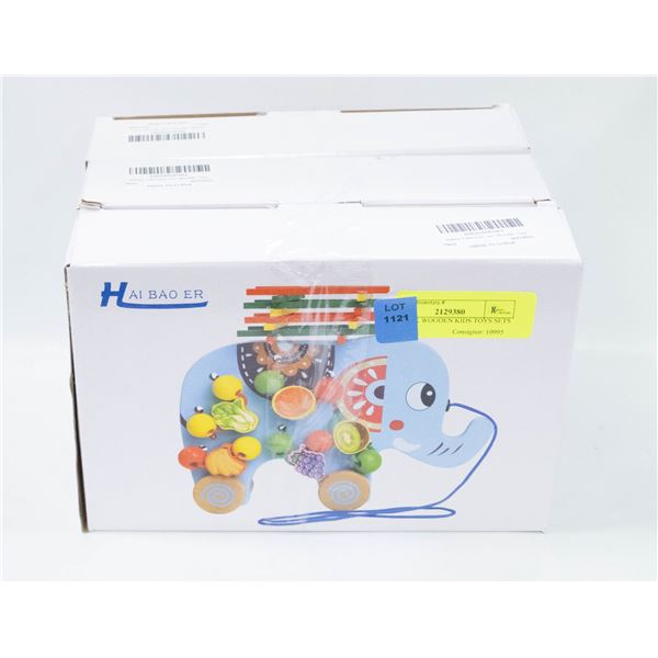 NEW 3PK WOODEN KIDS TOYS SETS