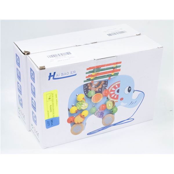 NEW 2PK WOODEN KIDS TOYS SETS