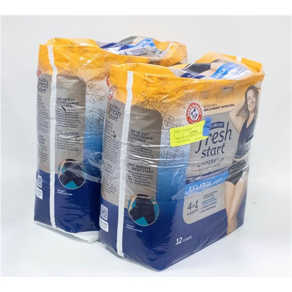 2PKS OF 12 FITRIGHT FRESH START UNDERWEAR