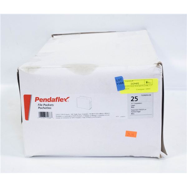 PENDAFLEX FILE POCKETS 25PK 3.5" EXPANSION