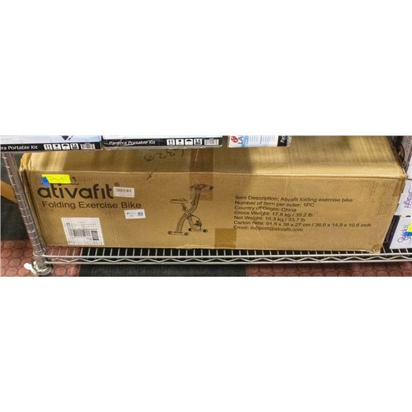 ATIVAFIT FOLDING EXERCISE BIKE 39.2LBS TOTAL