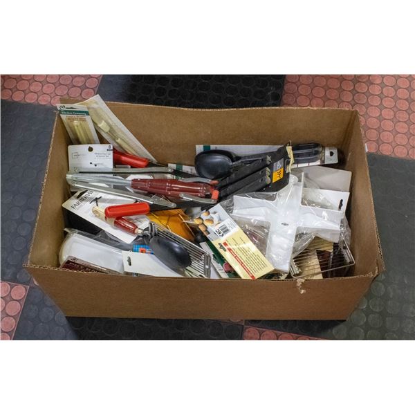 BOX OF NEW OLD STOCK KITCHEN ITEMS