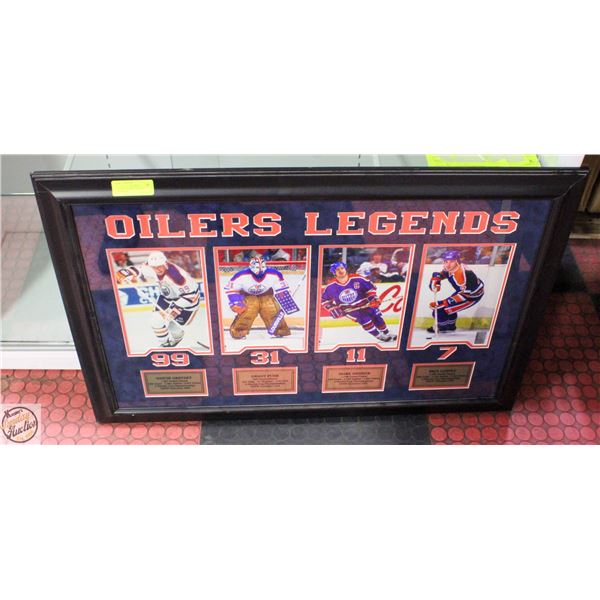 OILERS LEGENDS FRAMED ARTWORK