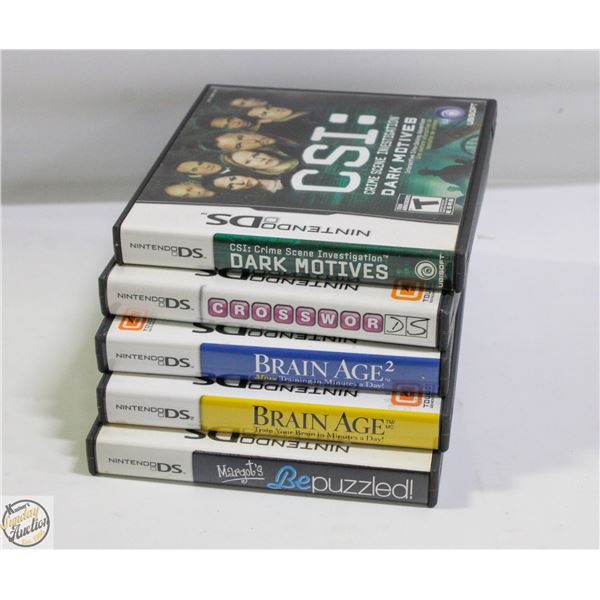 LOT OF 5 DS NINTENDO GAMES